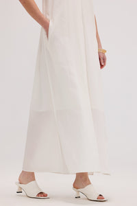 100% Linen V-Neck Sleeveless Maxi Dress - SOLOVA MOVE