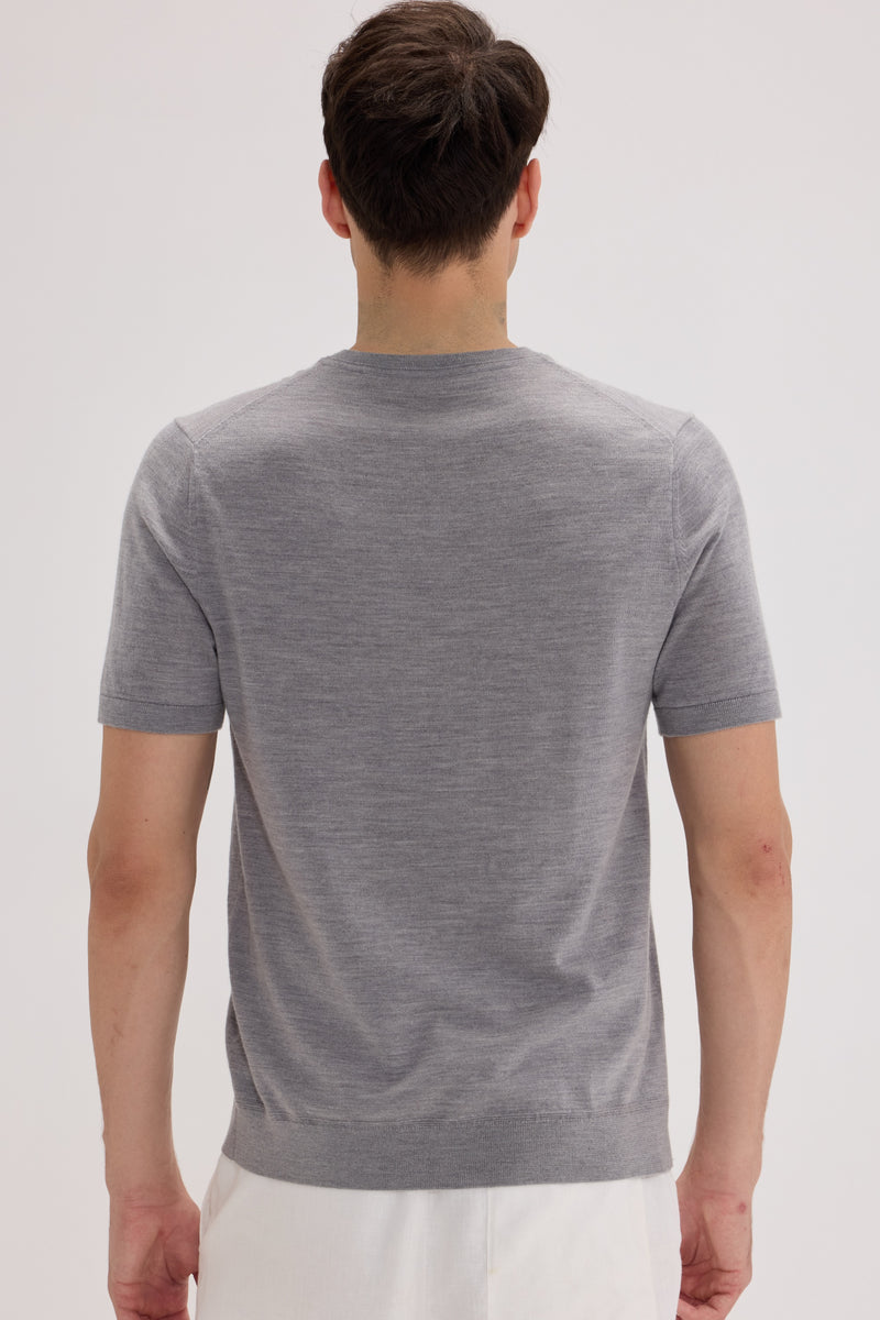 Men’s Wool-Cashmere V-Neck T-Shirt - SOLOVA MOVE