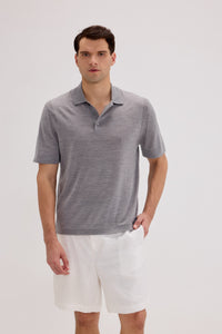 Men’s Wool-Cashmere Polo Shirt - SOLOVA MOVE