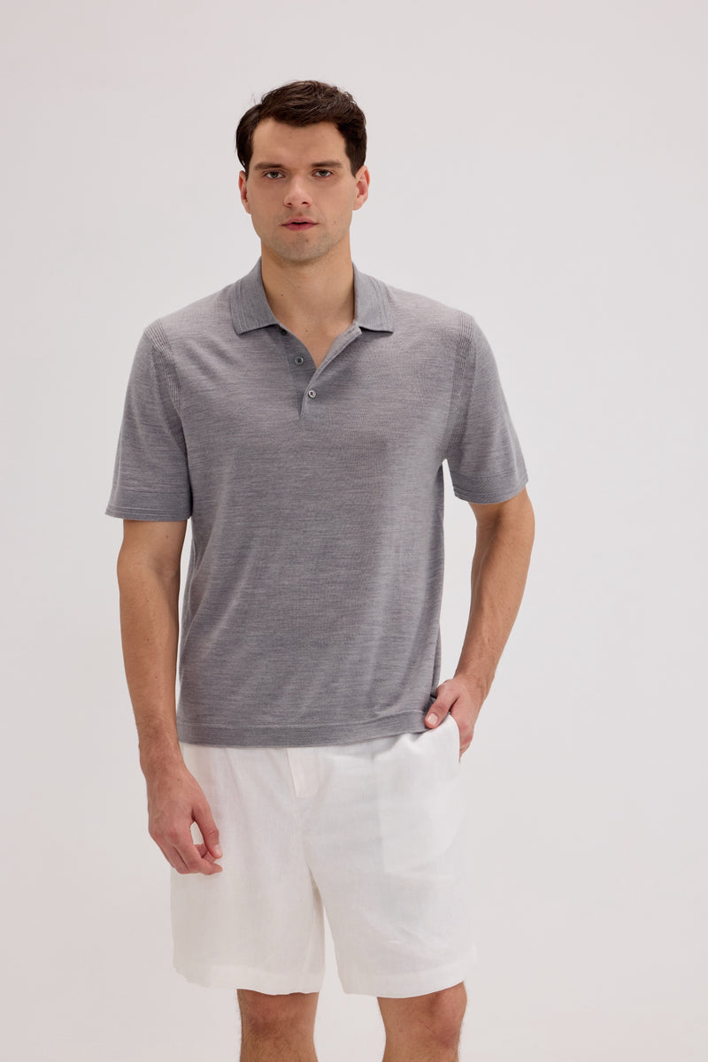 Men’s Wool-Cashmere Polo Shirt - SOLOVA MOVE