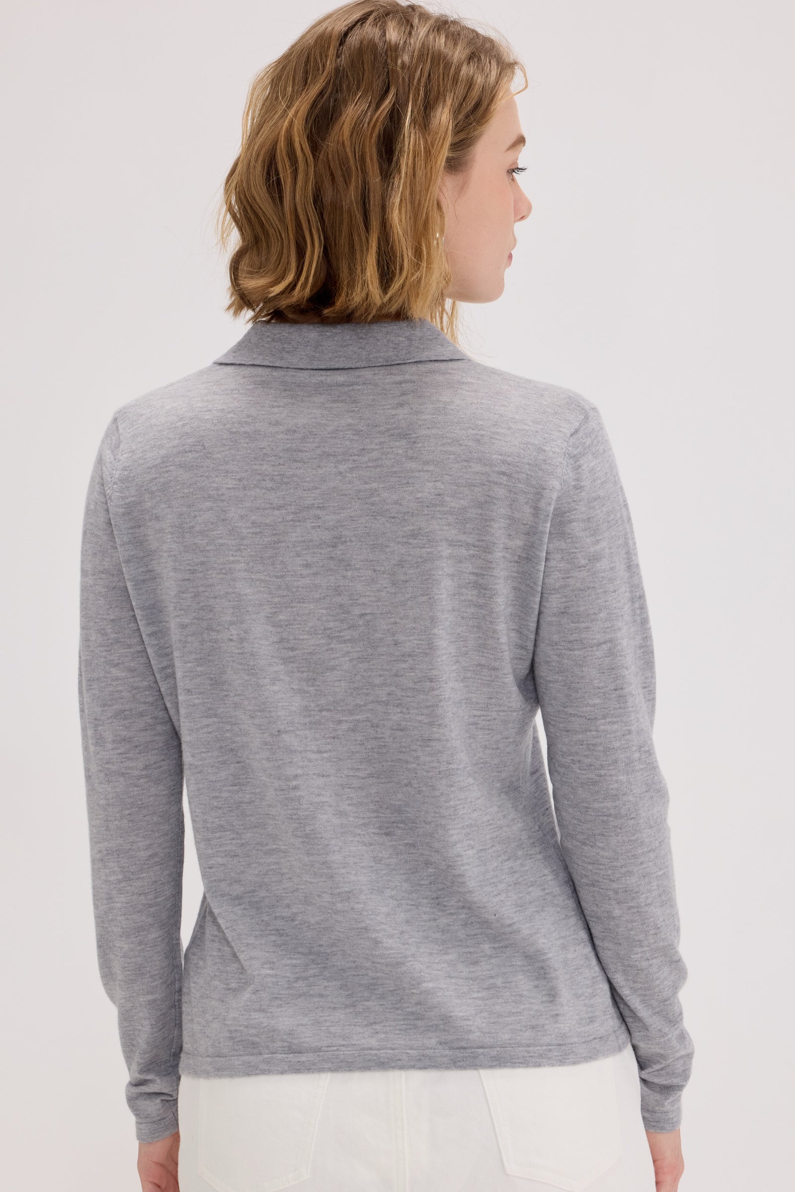 Lucie Cashmere Long Sleeve Polo - SOLOVA MOVE