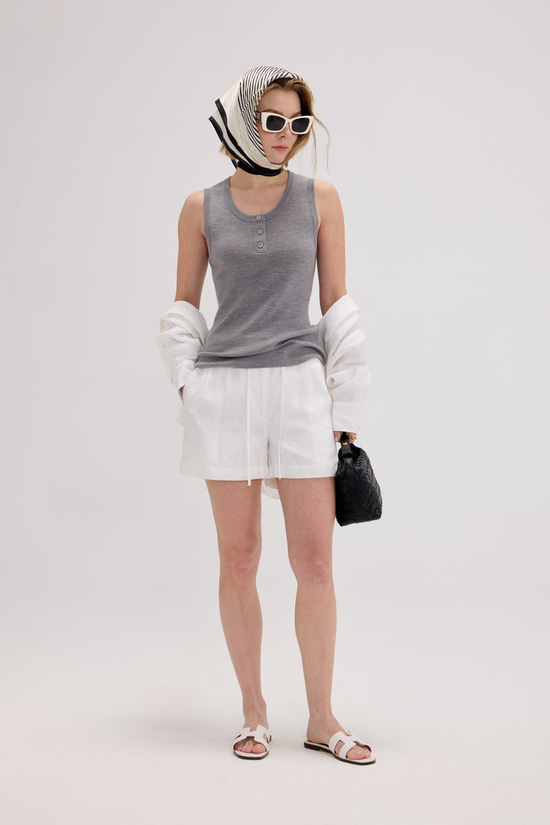 Cashmere Blend Sleeveless Crewneck Knit Top - SOLOVA MOVE