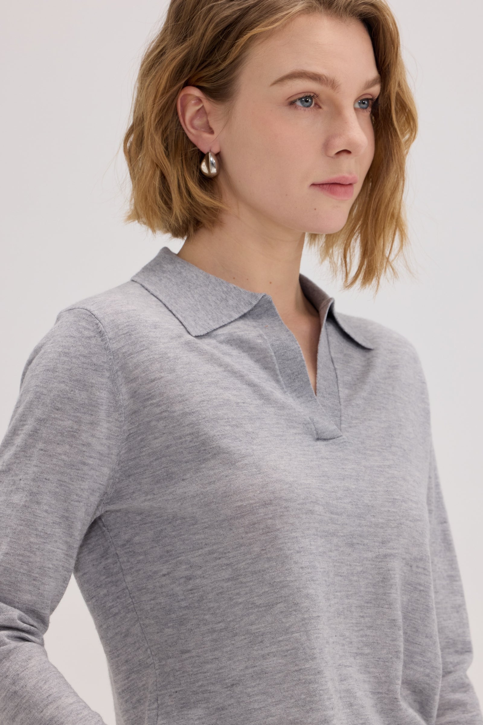 Lucie Cashmere Long Sleeve Polo - SOLOVA MOVE