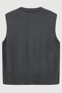 Cotton-Silk-Cashmere Sleeveless Cardigan - SOLOVA MOVE