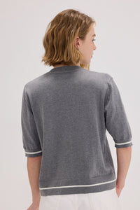 Cotton-Silk-Cashmere Crewneck Short Sleeve Knit - SOLOVA MOVE