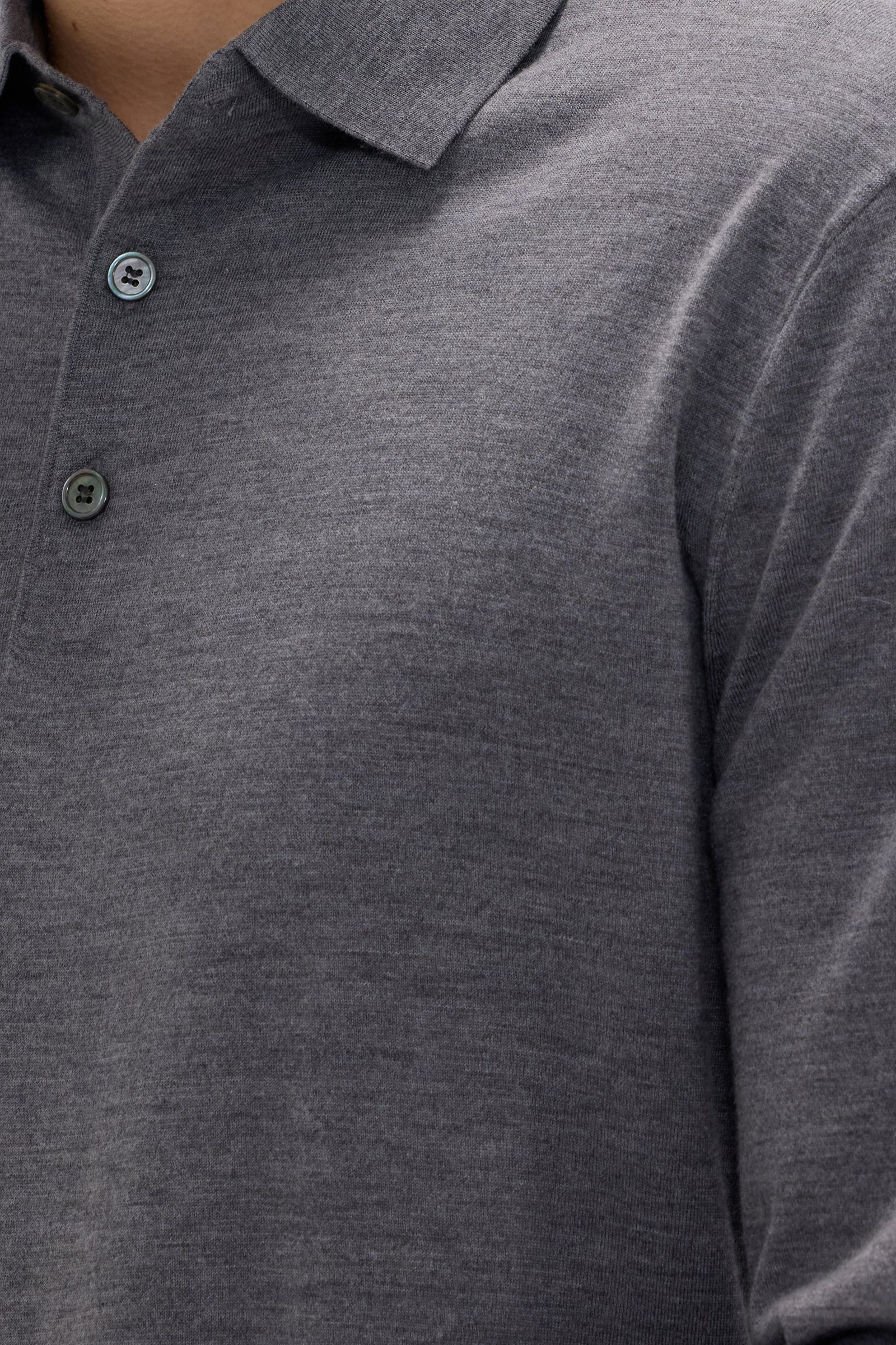 Men's Long Sleeve Cashmere Blend Polo Sweater - SOLOVA MOVE