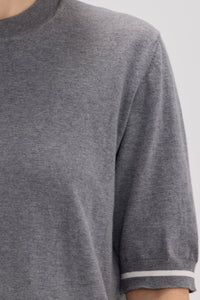 Cotton-Silk-Cashmere Crewneck Short Sleeve Knit - SOLOVA MOVE