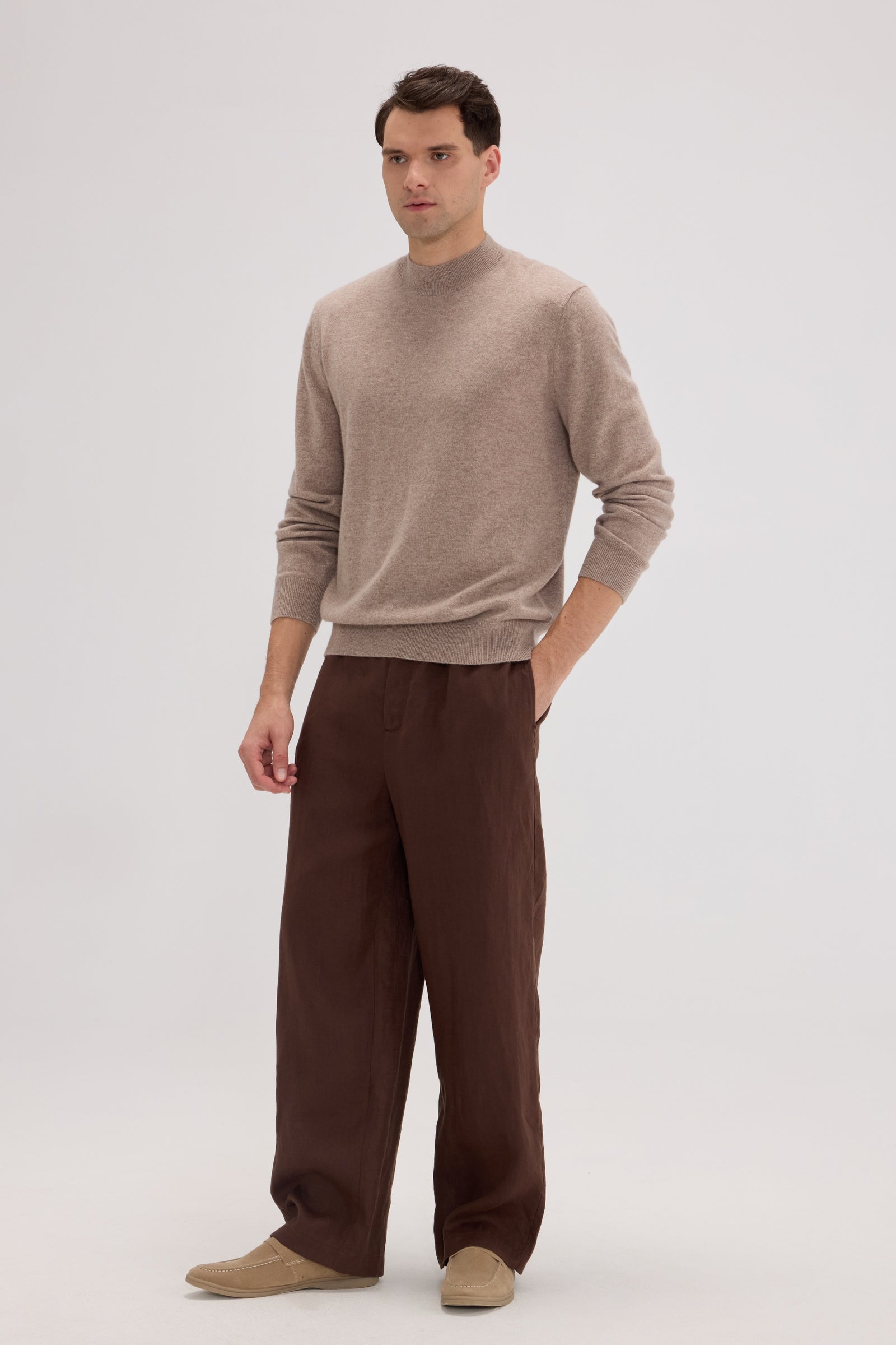 Men's Cashmere Half Neck Sweater - SOLOVA MOVE