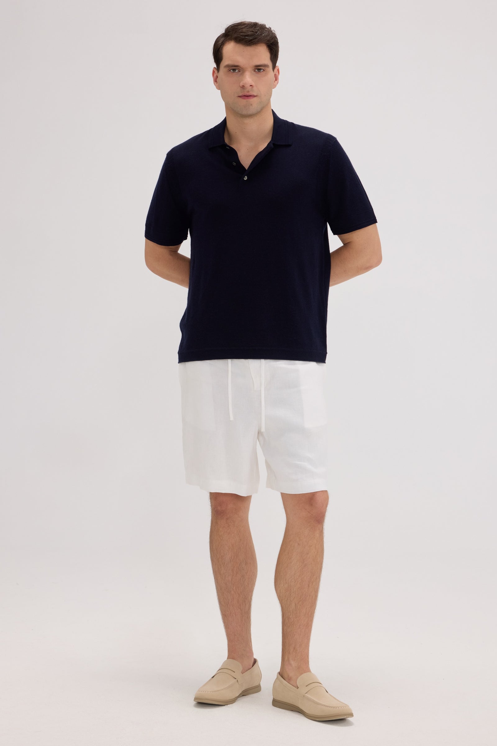 Men’s Wool-Cashmere Polo Shirt - SOLOVA MOVE