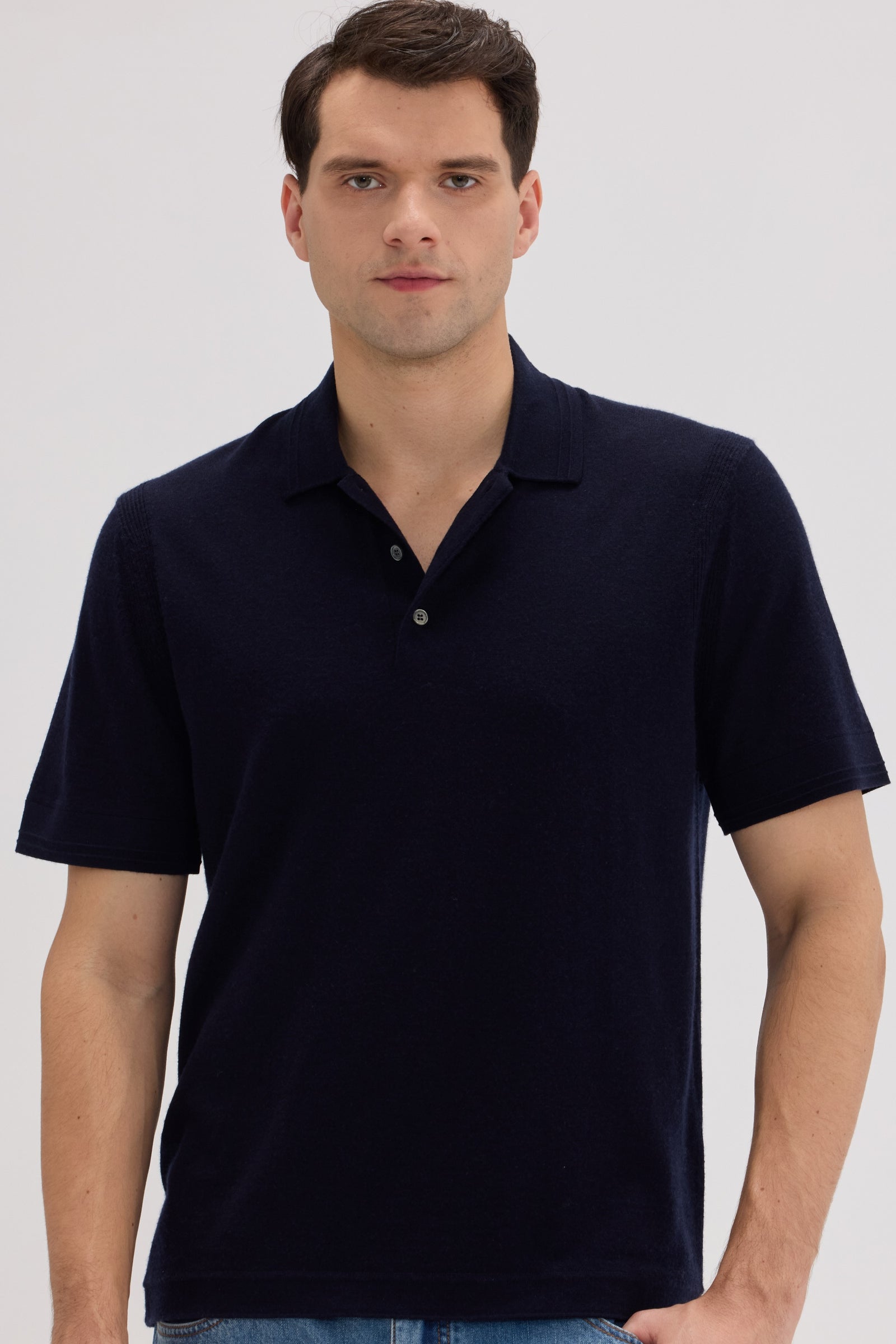Men’s Wool-Cashmere Polo Shirt - SOLOVA MOVE