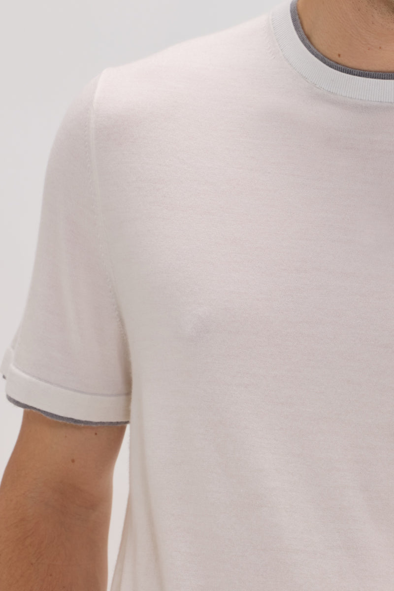 Men’s Wool-Cashmere Crewneck T-Shirt - SOLOVA MOVE