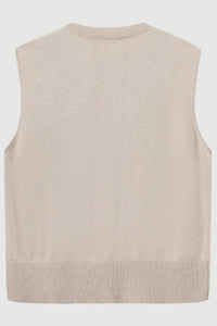 Cotton-Silk-Cashmere Sleeveless Cardigan - SOLOVA MOVE
