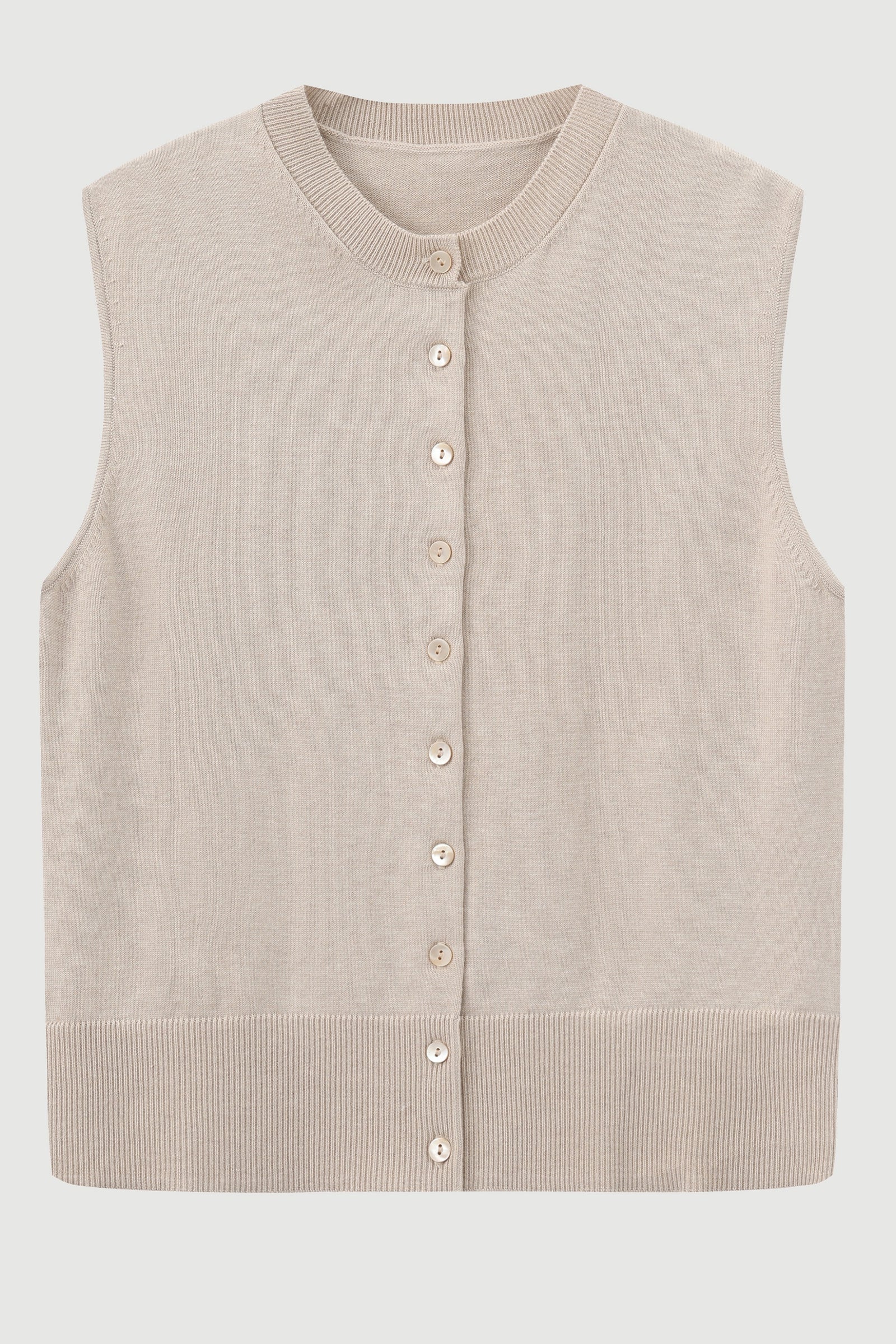 Cotton-Silk-Cashmere Sleeveless Cardigan - SOLOVA MOVE