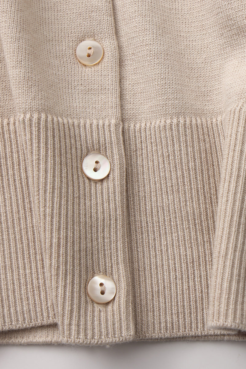 Cotton-Silk-Cashmere Sleeveless Cardigan
