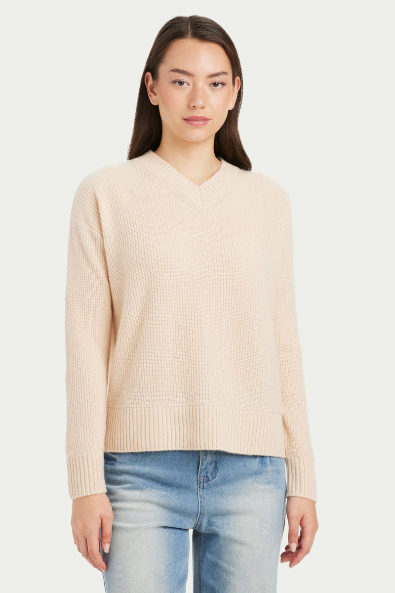 Sarah V Neck Cashmere Sweater - SOLOVA MOVE