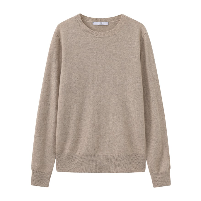 Julia Baby Cashmere Crewneck — Oatmeal - SOLOVA MOVE