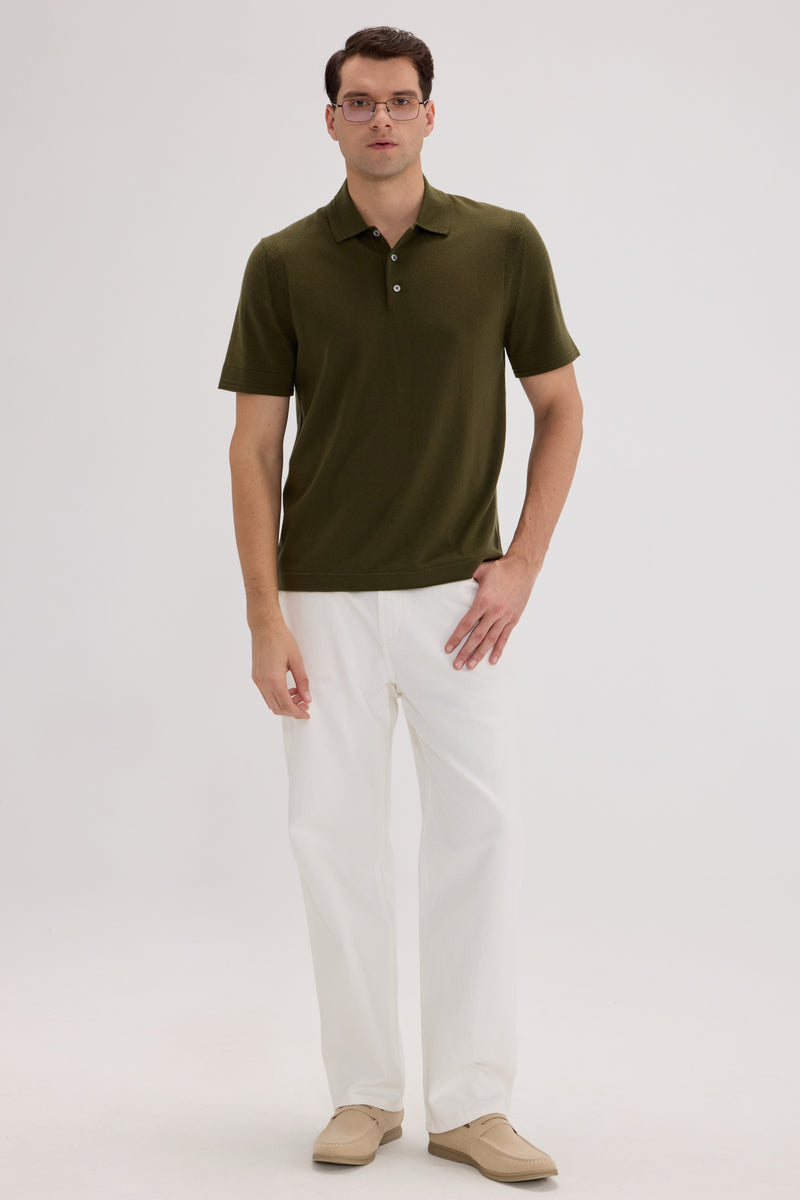 Men’s Wool-Cashmere Polo Shirt - SOLOVA MOVE