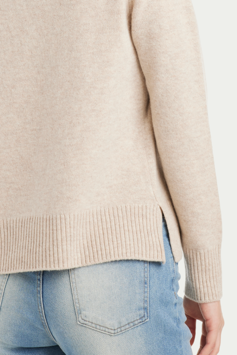 Anna Cashmere Blend Half Zip Sweater - SOLOVA MOVE