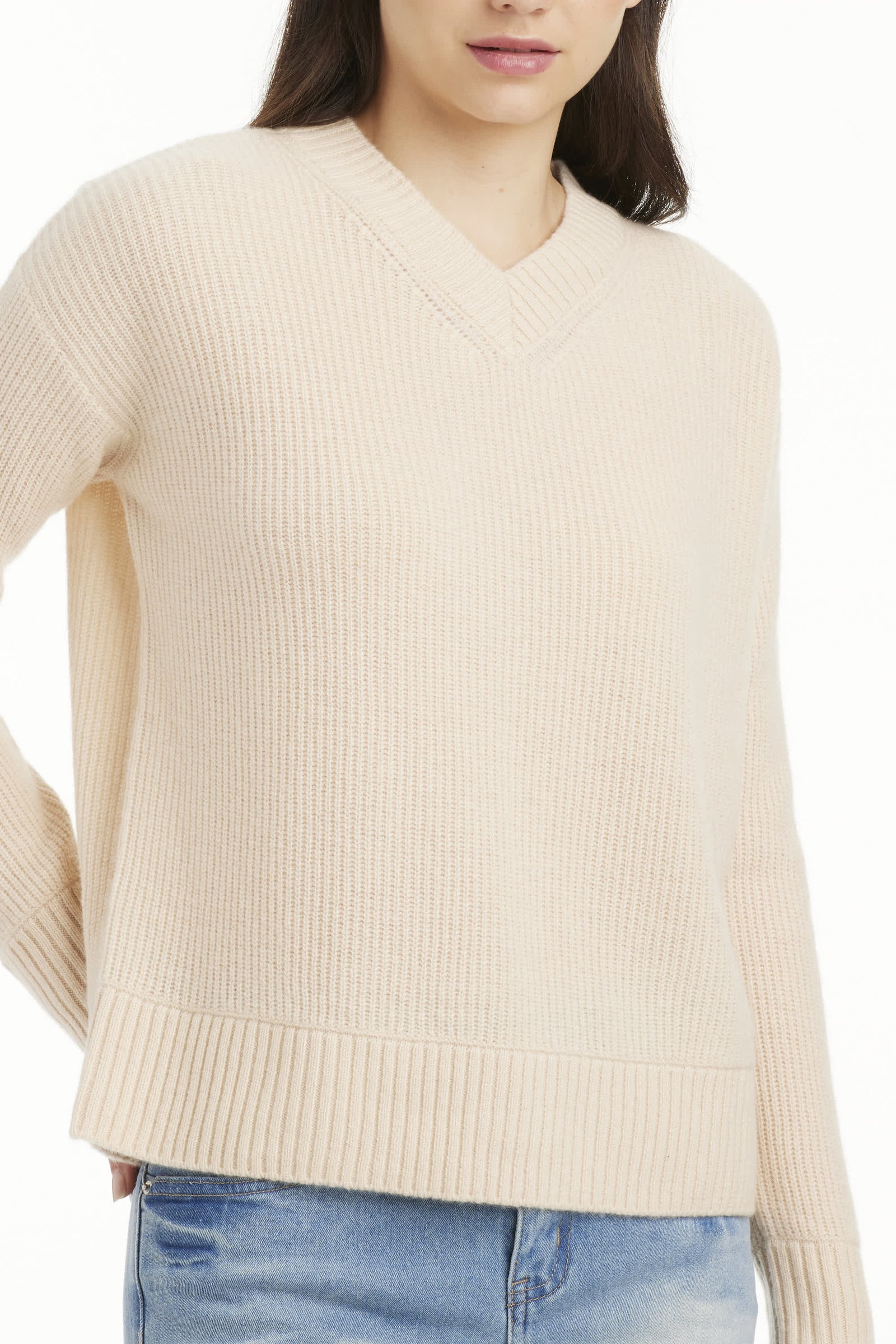 Sarah V Neck Cashmere Sweater - SOLOVA MOVE
