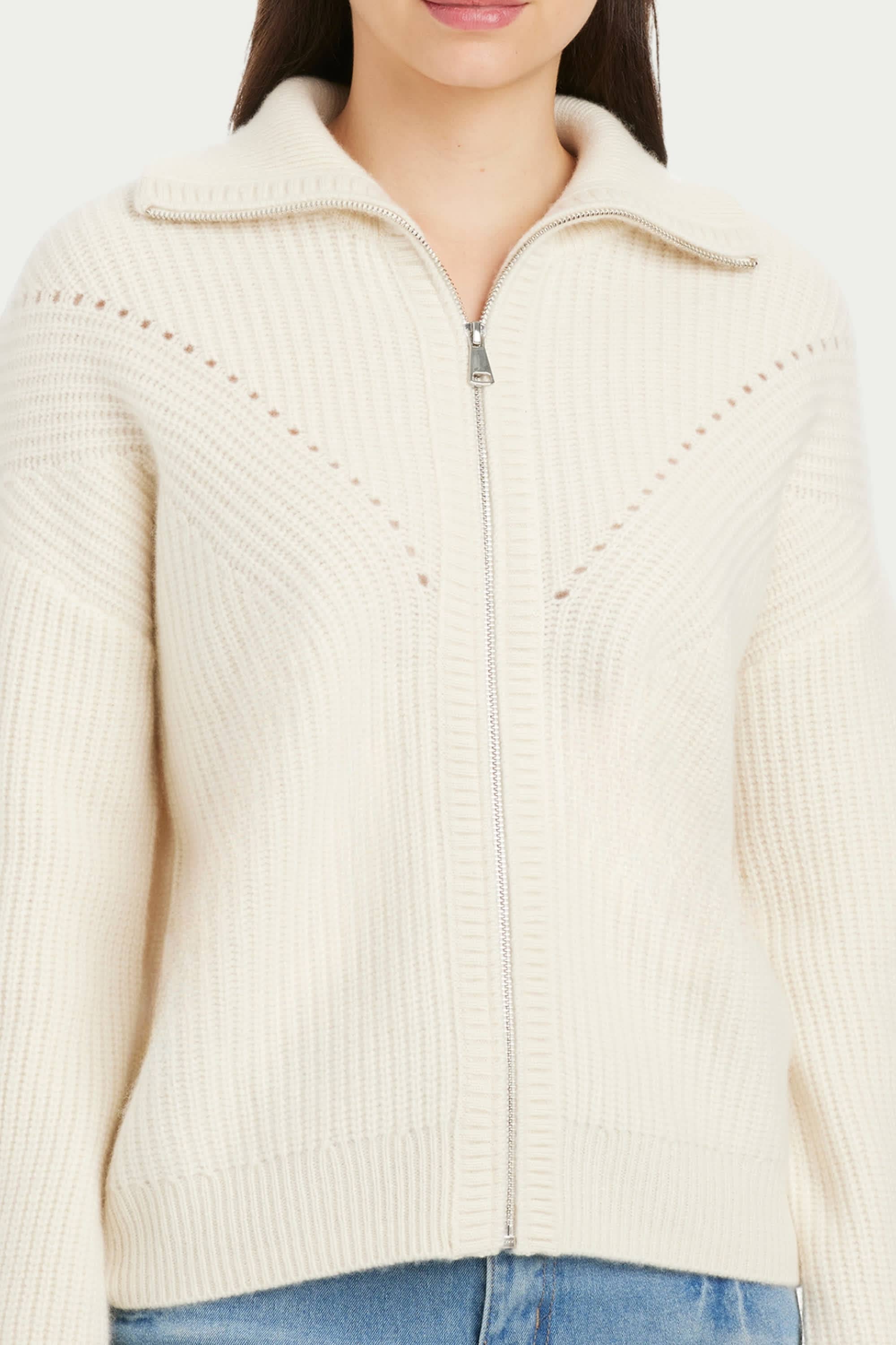 Rachel Zip Front Cashmere Cardigan - SOLOVA MOVE