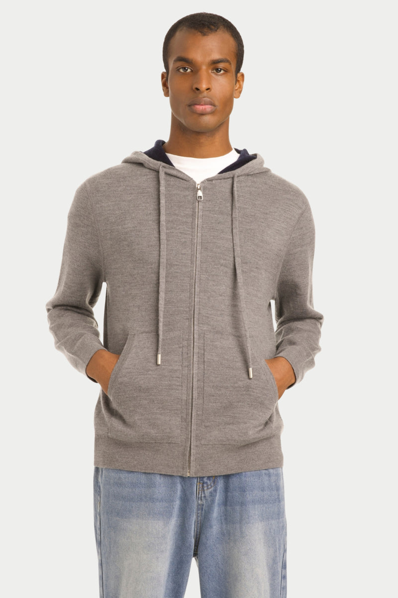 Men's Wool-Cashmere Blend Hooded Jacket - SOLOVA MOVE