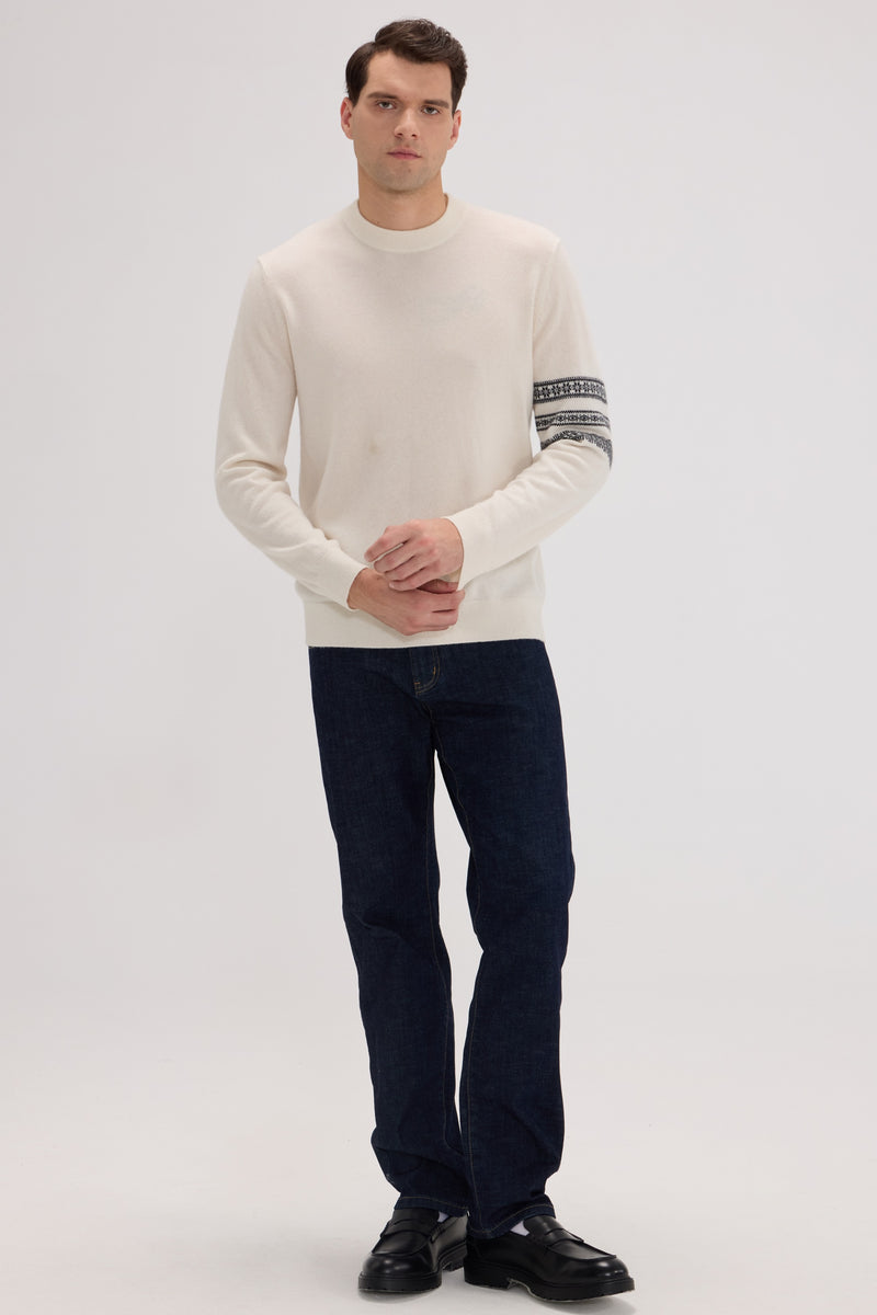 Men's Cashmere Crew Neck Sweater - SOLOVA MOVE