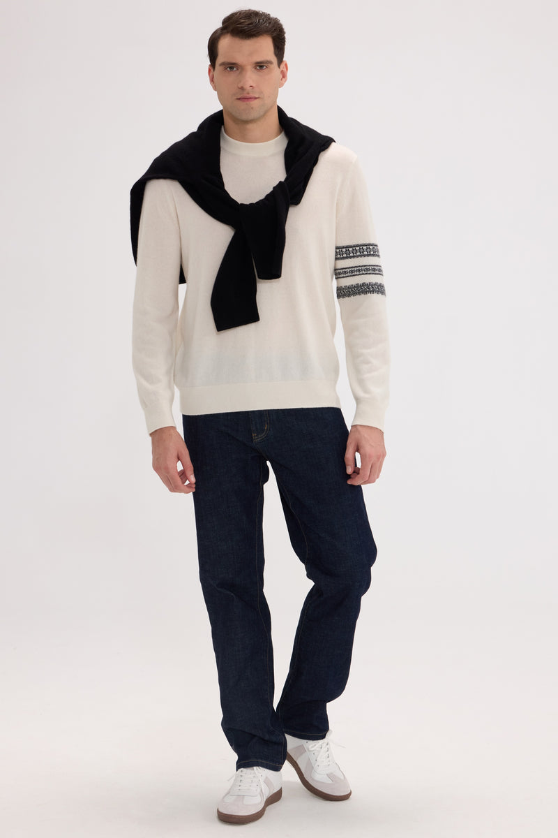 Men's Cashmere Crew Neck Sweater - SOLOVA MOVE