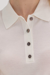 Wool-Cashmere Sleeveless Polo Knit Top - SOLOVA MOVE