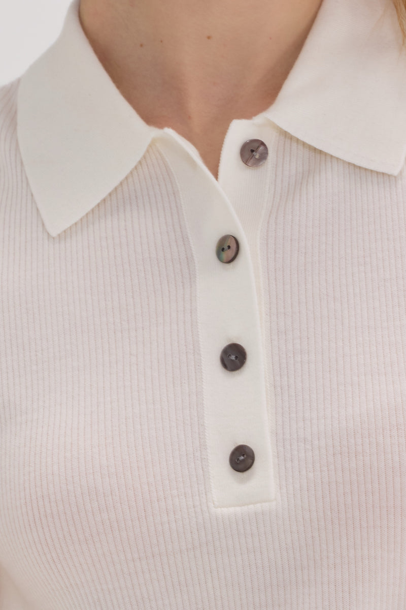 Wool-Cashmere Sleeveless Polo Knit Top - SOLOVA MOVE