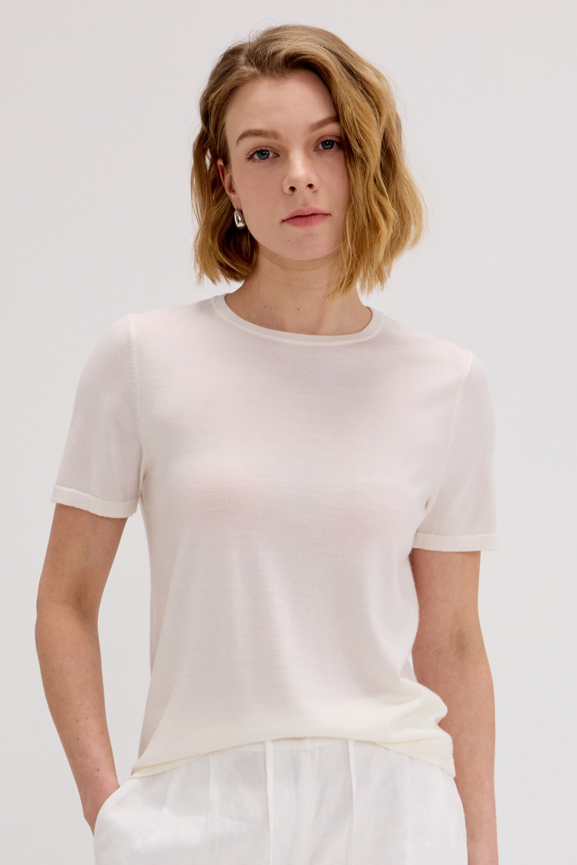 Samantha Wool-Cashmere Blend T-shirt - SOLOVA MOVE