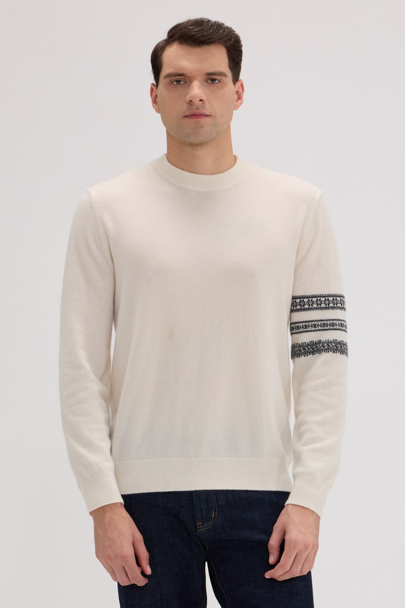 Men's Cashmere Crew Neck Sweater - SOLOVA MOVE