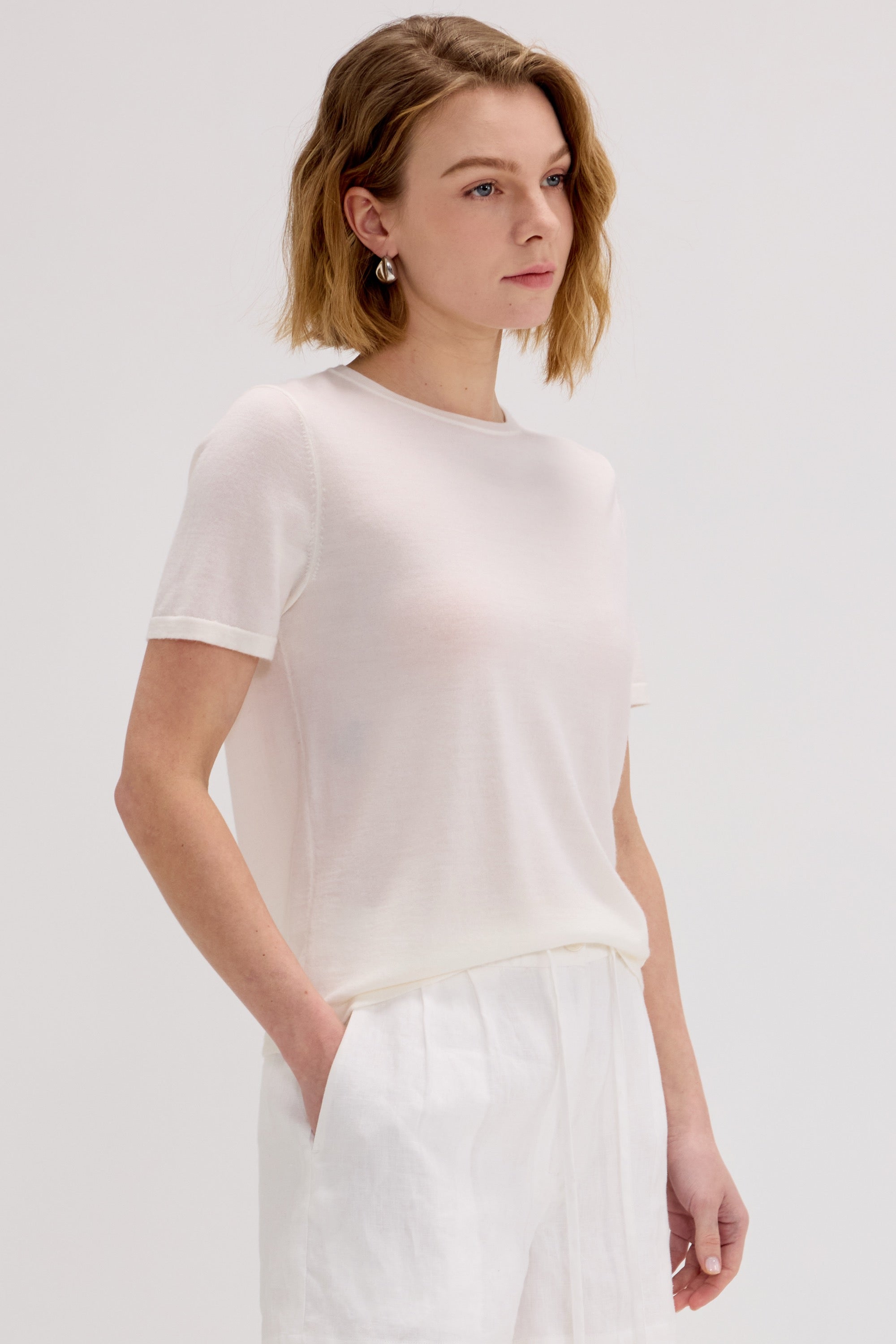 Samantha Wool-Cashmere Blend T-shirt - SOLOVA MOVE