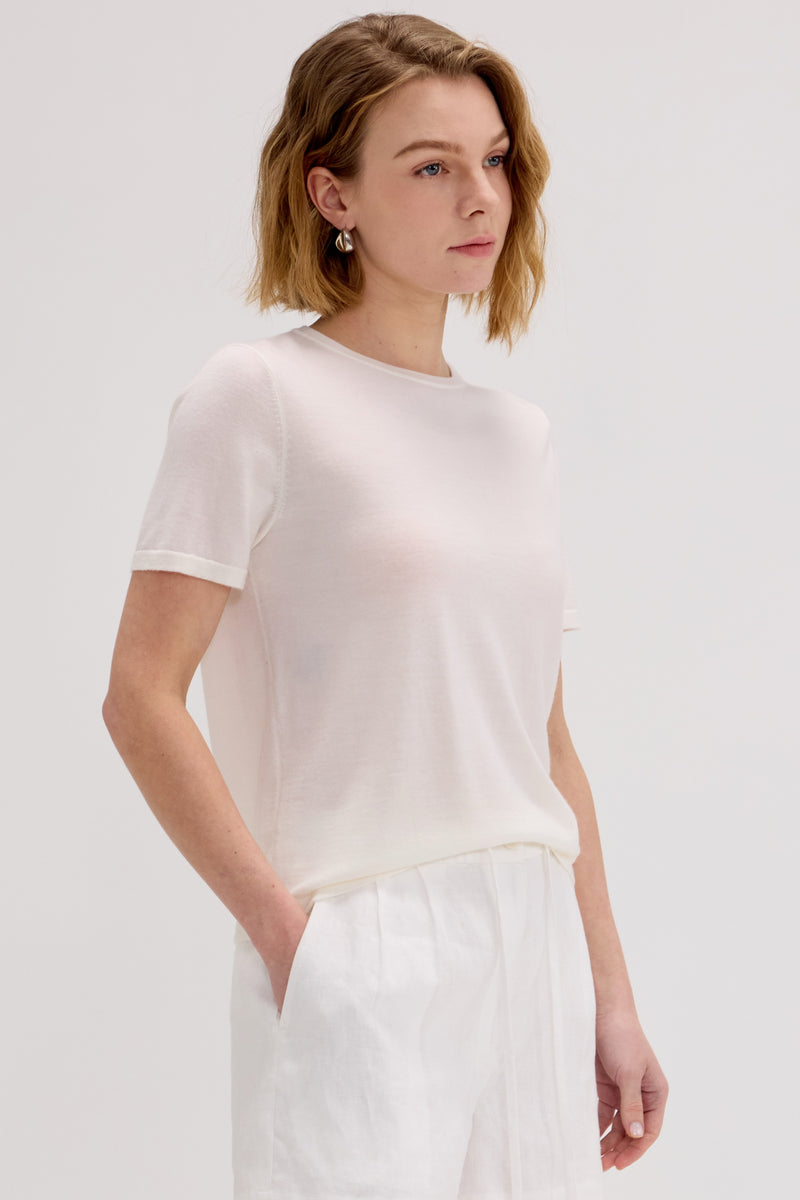 Samantha Wool-Cashmere Blend T-shirt - SOLOVA MOVE