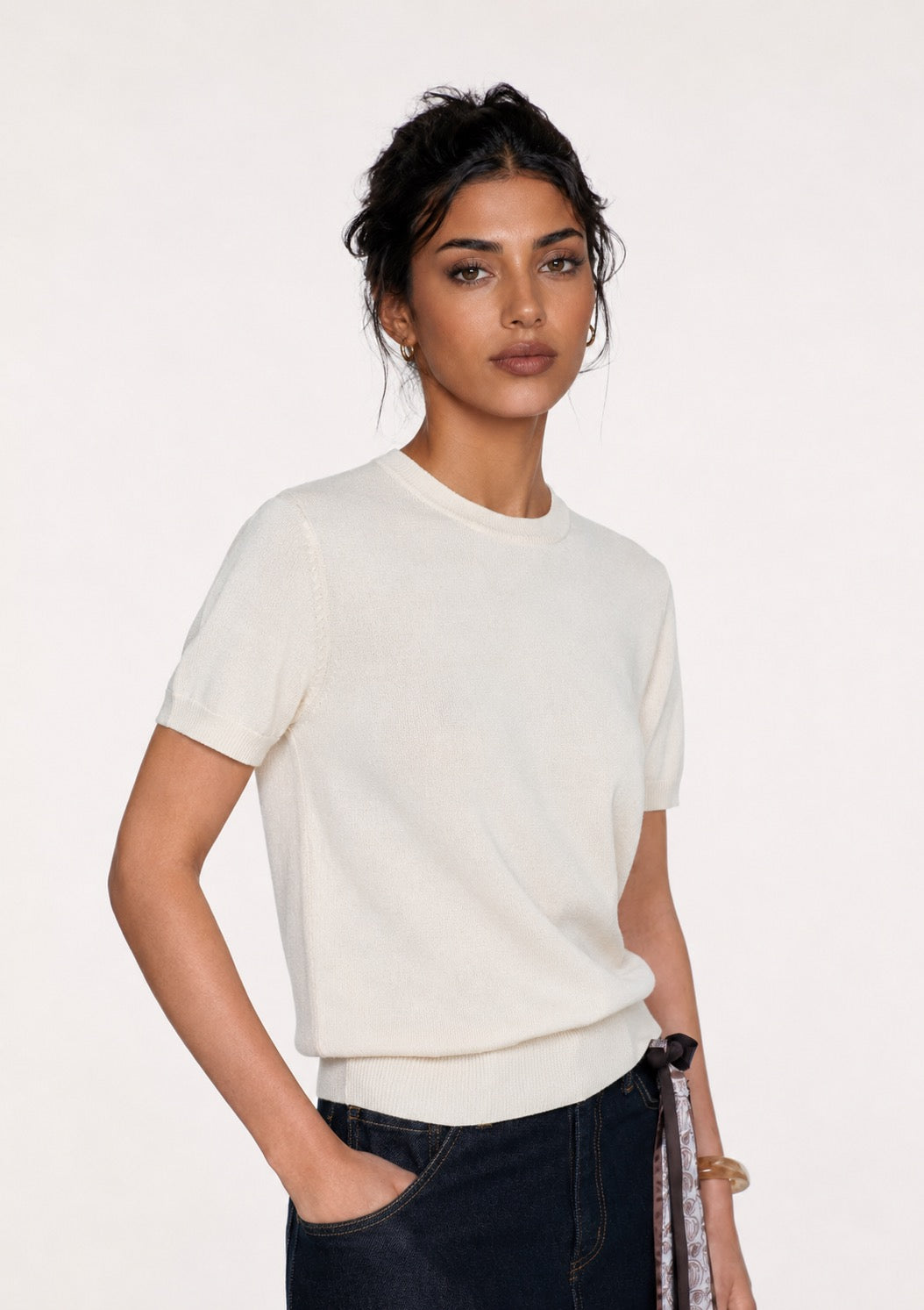 Daily Women's Fine Knit Crewneck Tee